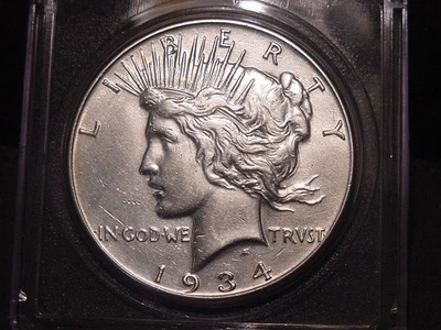 Dólar de la paz 1934 popular au bu detalles mejor fecha envío gratuito Foto 1 de 2