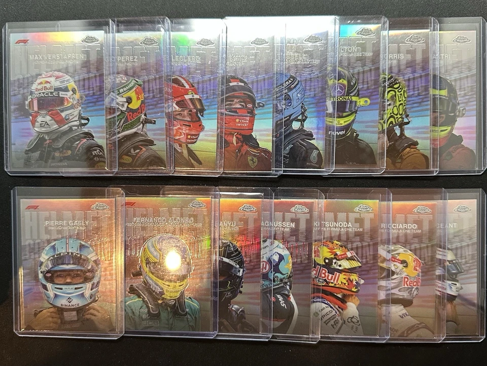 Juego de colección de cascos cromados F1 Topps 2024 - 15 cartas en total: Max, Hamilton +++ Foto 1 de 1