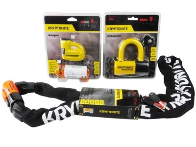 Kryptonite 5-S2 Disc lock Black and 1016 5.25 ft Integrated Chain w/Disc Lock - Image 1 of 4
