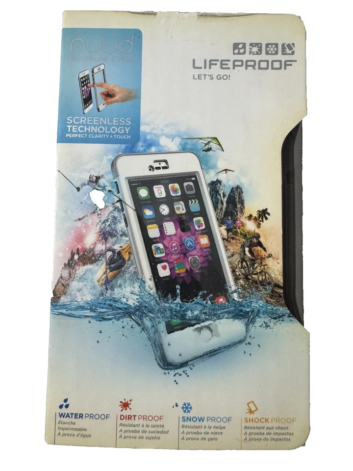 Lifeproof iPhone 6 Plus Case(5.5 Version) Nuud Avalanche (Bright White/ Cool Gray)