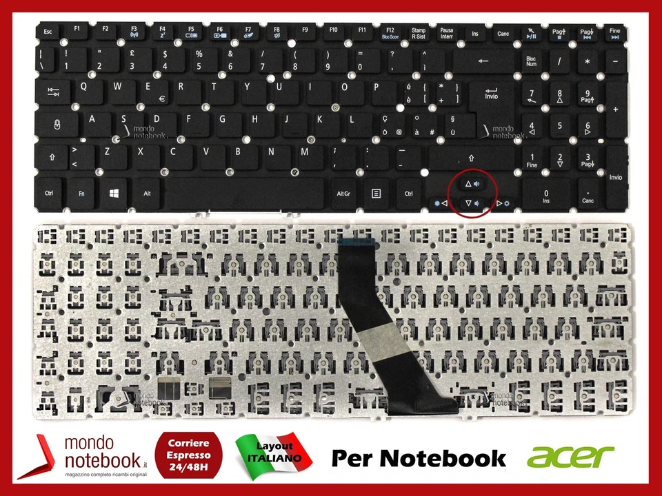 Tastiera Italiana per Acer Aspire M5-581G M5-581T V5-531 V5-531G V5-531P - Bild 1 von 1