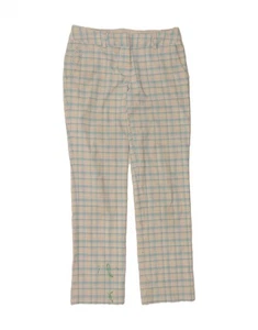 NIKE Womens Straight Chino Trousers UK 12 Medium W32 L31 White Check BX13 - Picture 1 of 3