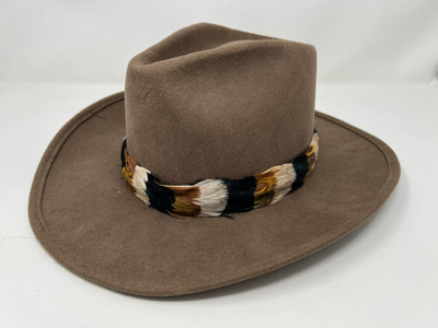 Vintage Geo W Bollman Excello Navy Blue 100% Wool Cowboy Hat  display picture 1