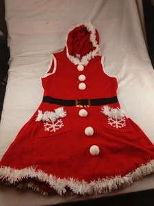 Mrs. Santa Claus Strick Hoodie ärmellos Pullover Kleid Gr. XL 15-17 - Bild 1 von 3
