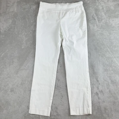 Pantalones Charter Club para mujer 10 (30x27,5) blancos Cambridge ajustados elásticos oficina Foto 1 de 4