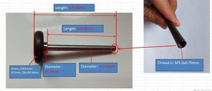 1pz Tirante Porta Colletto Lunghezza 171,0mm M5,0x0,7mm Adatto Tornio Orologiaio 6,0mm - Foto 1 di 1
