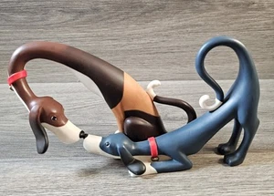 HOT DOGS #A3937 "Want To Play? Hydie & Zeeky" Figurine Dachshunds intertwined - Picture 1 of 8