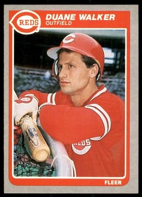 1985 Fleer Duane Walker Cincinnati Reds #554 - Image 1 of 2