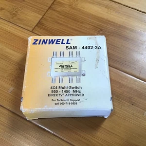 NEW DirecTV FTA Zinwell 4X4 MultiSwitch Multi-Switch SAM-4402-3A DTV Approved - Picture 1 of 3