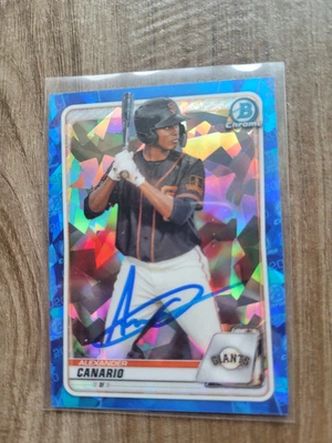 Alexander Canario Signed 2020 Bowman Draft Baseball Card BD-12 Pirates Sapphire - Image 1 of 2