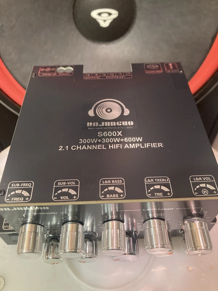 Placa amplificador de 2.1 canales S600X 300W+300W+600W potencia salida TPA3255 chip negro Foto 1 de 1