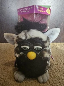 1999 Furby 70-800 Husky Cheetah/leopard Print Gray/Blue Eyes W/ Tags & Box - Bild 1 von 9