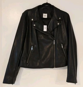 Motorradjacke Damen Gap Kunstleder. True Black. Neu mit Etikett.  - Bild 1 von 10