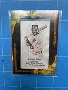 2008 Topps Allen Ginter Delmon Young 6/10 Framed Silk Mini Card - Picture 1 of 3