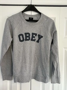 Obey Langarm Sweatshirt mit Rundhalsausschnitt Herren grau Rundhalsausschnitt Gr. Large - Bild 1 von 5