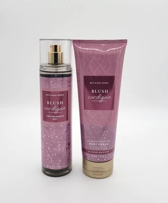 Bath & Body Works Blush Cardigan Fine Fragrance Body Mist & Body Cream Set of 2 - Image 1 of 3