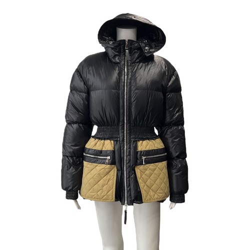 $2450 Moncler 1952 Collezione Nero Nylon Puffer Coat Patricia Jacket 2 Small