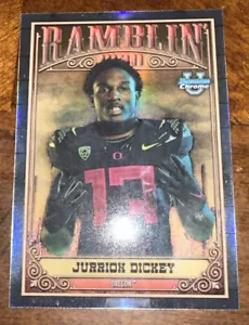Jurrion Dickey 2023 Bowman Chrome U Ramblin Man Insert #RM-14 Oregon Ducks Wr - Imagen 1 de 7