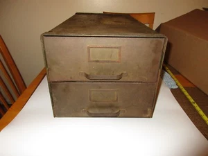 Antique Baker Vawter Company Steel Metal Industrial File  Storage Cabinet 1918 - Picture 1 of 11