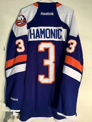 Reebok Premier NHL Jersey New York Islanders Travis Hamonic Blue Men's L - Image 1 of 2