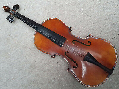 Old Nicely Flamed 4/4 Violin  Violon!  Stradiuarius   Needs Repair • 318.67$