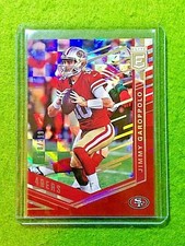 JIMMY GAROPPOLO REFRACTOR RED PRIZM CARD JERSEY #10 49ers SP #/299 Donruss Elite