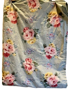 Ralph Lauren Cottage Lane VOLLFLACHES Laken neuwertig grün rosa Rosen Blumenmuster DOPPELT - Bild 1 von 4