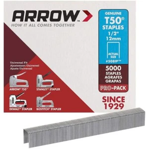 Arrow T50 12 mm 1/2 Zoll Pro Pack Heftklammern Box mit 5000 - Bild 1 von 3