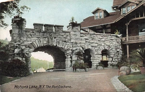 POSTAL VINTAGE MOHONK LAKE NY PUERTO DE NUEVA YORK COCHERE c1910 042824 T - Imagen 1 de 2