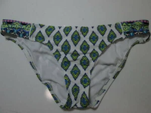 Jantzen Women Size L Bikini Bottom White Hipster Spotted Beachwear Swimwear - Picture 1 of 4