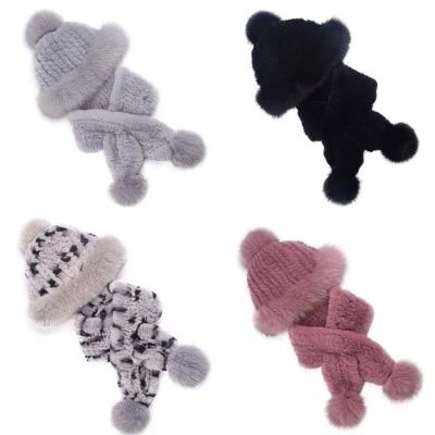 Sombrero de piel para mujer invierno cálido engrosado estilo mamá sombrero moda Rex piel de conejo top Foto 1 de 4