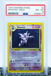 PSA 8 HAUNTER 6/62 Holo Rare Fossil Set 1999 - Pokemon Card WOTC - Picture 1 of 3