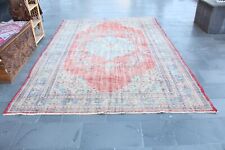 Oversize rug, Bedroom rug, Handmade rug, Vintage rug, 7.5 x 10.7 ft. MBZ3699