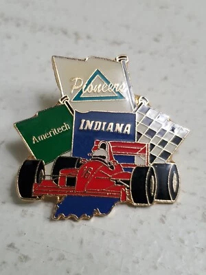 Vintage AMERITECH PIONEERS Indiana Indy 500 Formula One Race Car Hat Lapel Pin - Image 1 of 4