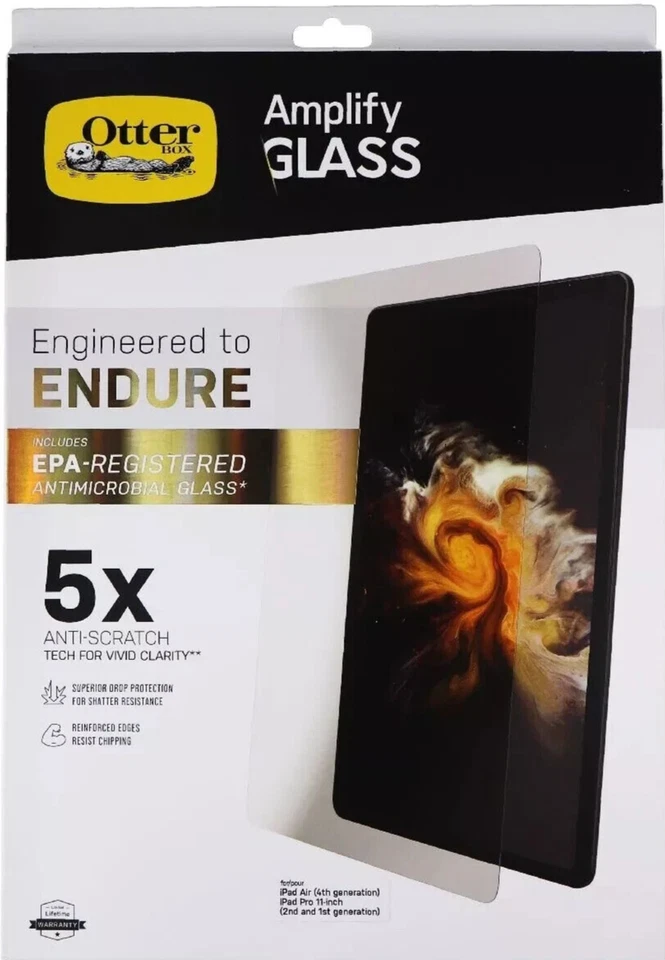 OtterBox закаленное стекло серии Amplify Glass для Apple iPad Air 4-го поколения и Pro 11 - Изображение 1 из 2