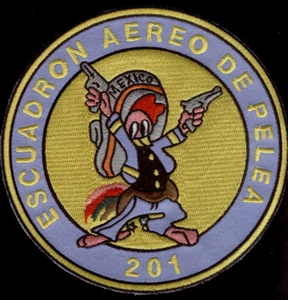 PARCHE ESCUADRÓN 201 FUERZA AÉREA MEXICANA MÉXICO PIN UP ALA PILOTO TRIPULACIÓN REGALO WOW - Imagen 1 de 12
