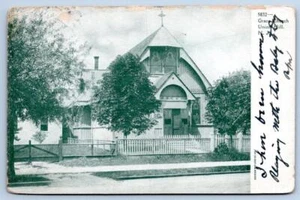 1907 UNION HILL NUEVA JERSEY*NJ*IGLESIA DE LA GRACIA*A WEEHAWKIN*TARJETA POSTAL ANTIGUA - Imagen 1 de 2