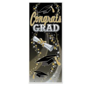 CONGRATS GRAD DOOR COVER GRADUATION CELEBRATION DECORATION - Picture 1 of 1