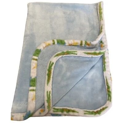 Manta polar para bebé Le Bebe Favorite azul cocodrilo tortuga 28x38,5 Foto 1 de 4