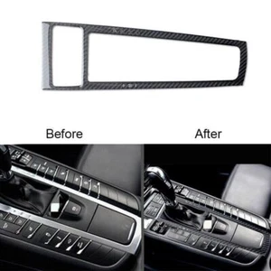 Carbon Fiber Gear Shift Frame Panel Cover Trim  For Porsche Macan 2014-2019 - Picture 1 of 4
