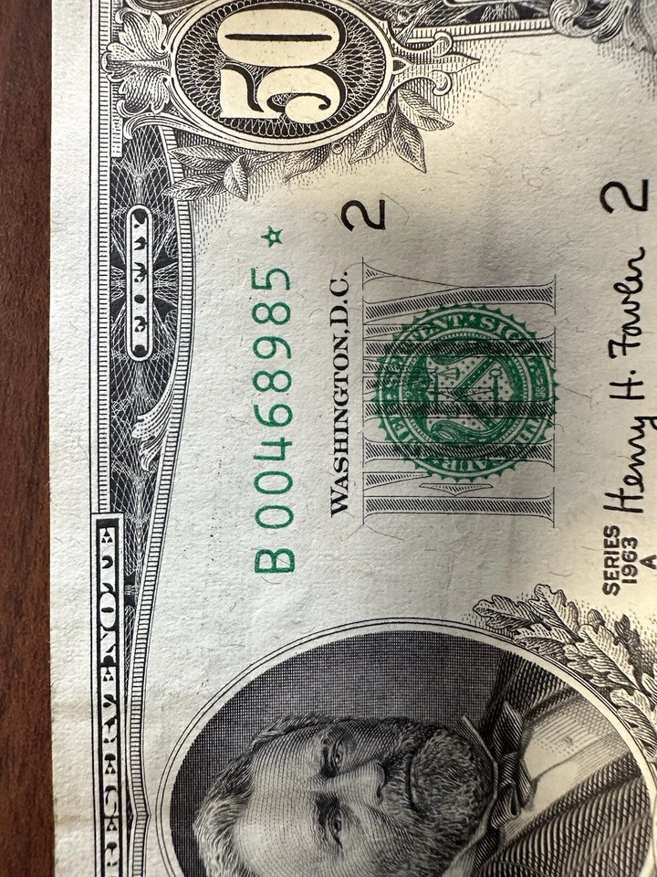 1963A  Mis-cut $50 STAR NOTE - Image 1 of 4