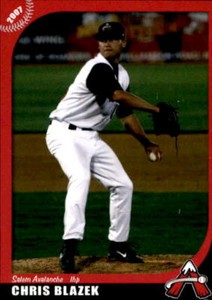2007 Salem Avalanche Grandstand #1 Chris Blazek Litchfield Connecticut CT Card