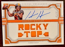 2023 National Treasures Collegiate Hendon Hooker On-card Auto /49 Rocky Top Vols