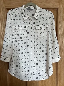 Dorothy Perkins size 12 cream shirt blouse buttons office work - Picture 1 of 6