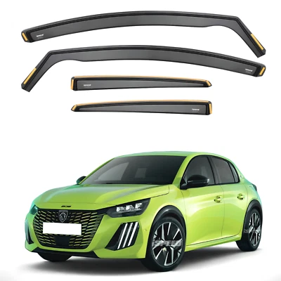 ISPEED Wind Deflectors for Peugeot 208 MK2 2019-2024 5-Door Hatchback 4pc Set - Image 1 of 4