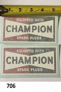2! Champion vintage decal sticker for Lycoming Continental Piper Cessna Beech - Picture 1 of 4