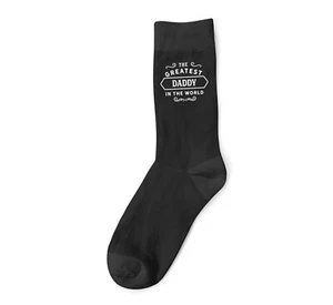 Daddy Socken Geburtstagsgeschenk größte Geschenkidee Junge Dude Him Männer schwarze Socke - Bild 1 von 6