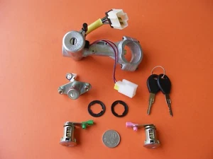 IGNITION BARREL STEERING LOCK & 3 DOORS SUIT NISSAN PULSAR & VECTOR N14 & 14J - Picture 1 of 3