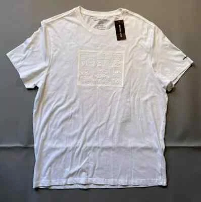 NWT $59.50 Michael Kors Designer Logo T Shirt Men's L White ON White - Image 1 of 4