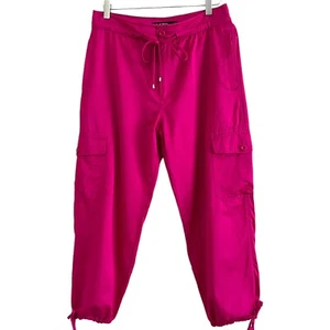 Ralph Lauren Damen 8 Satin Cargo Jogginghose Rosa Elegant Streetwear Ausgehen  - Bild 1 von 20